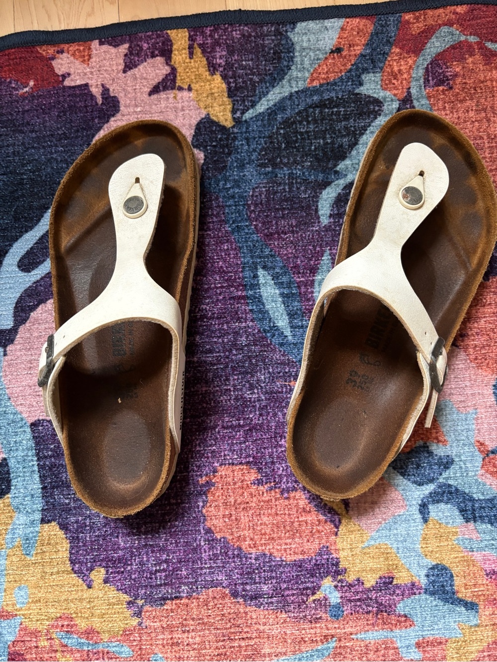White Birkenstock Gizeh Sandal